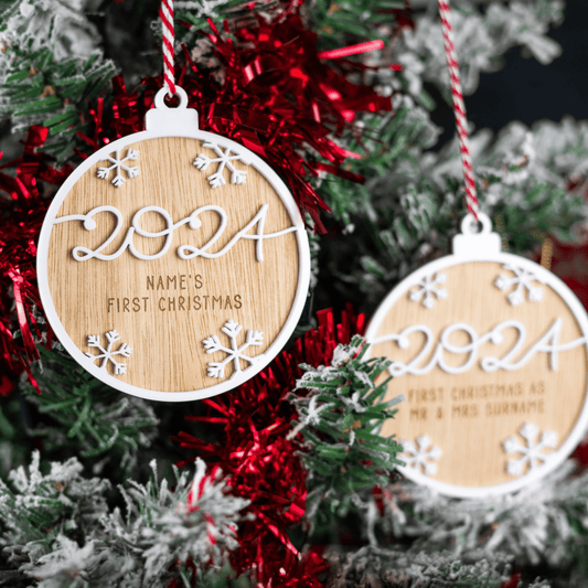 Personalised Engraved 3D 2024 Bauble - So Bespoke Gifts