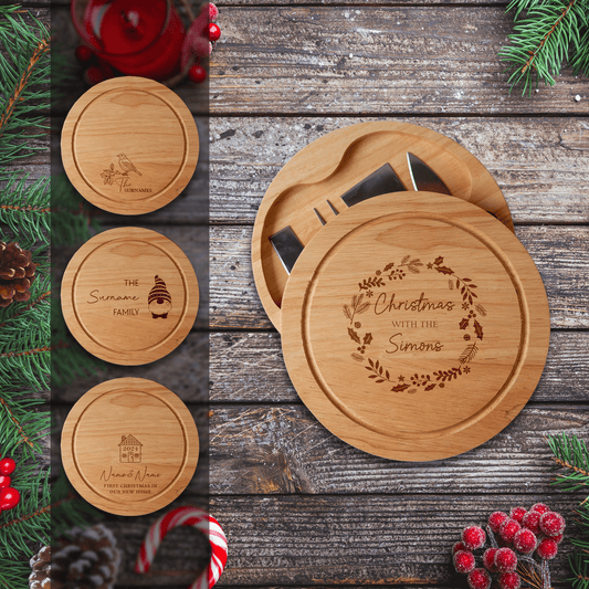 Personalised Engraved Christmas Cheeseboard - So Bespoke Gifts