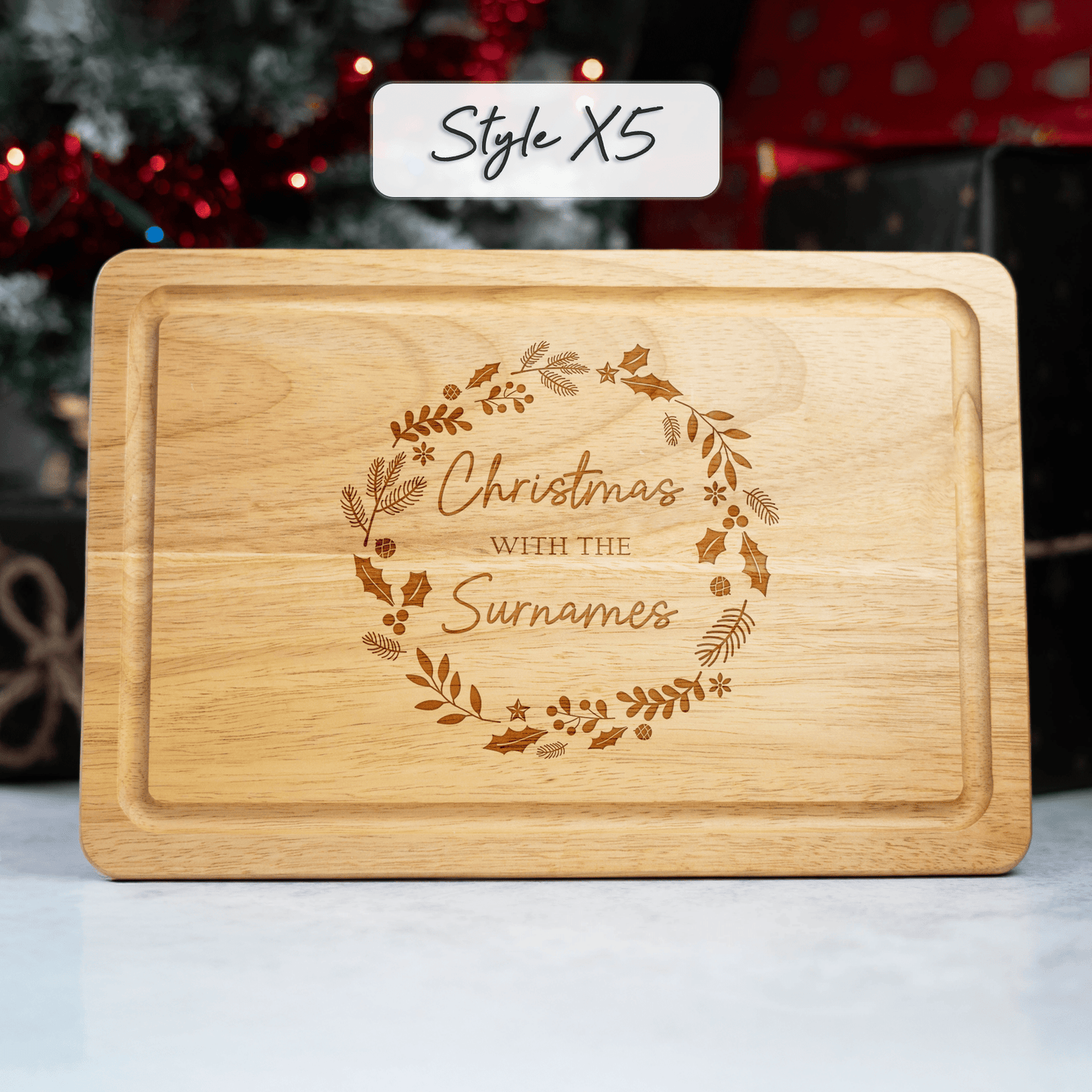 Personalised Engraved Christmas Chopping Board - So Bespoke Gifts