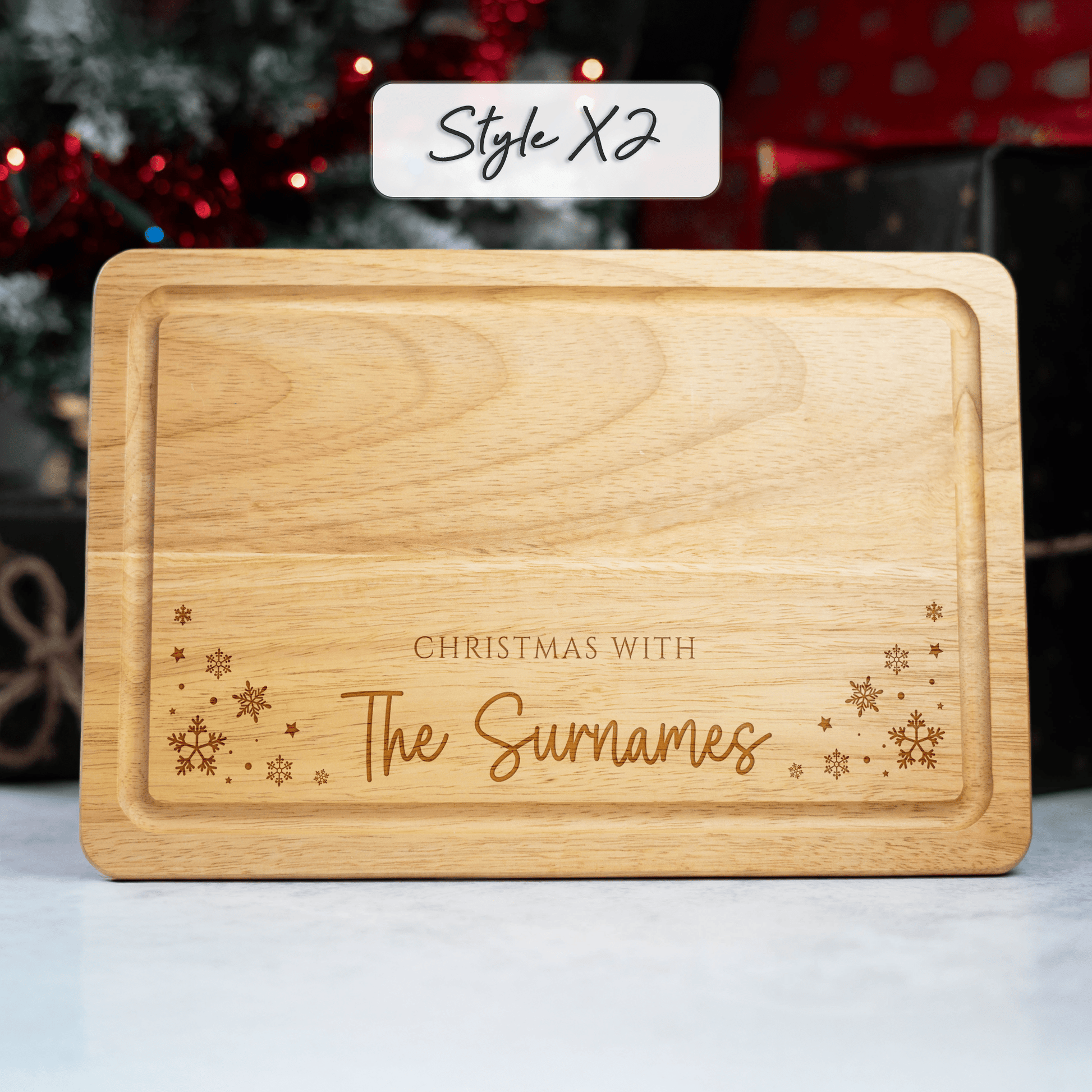 Personalised Engraved Christmas Chopping Board - So Bespoke Gifts