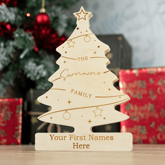 Personalised Engraved Christmas Family Tree - So Bespoke Gifts