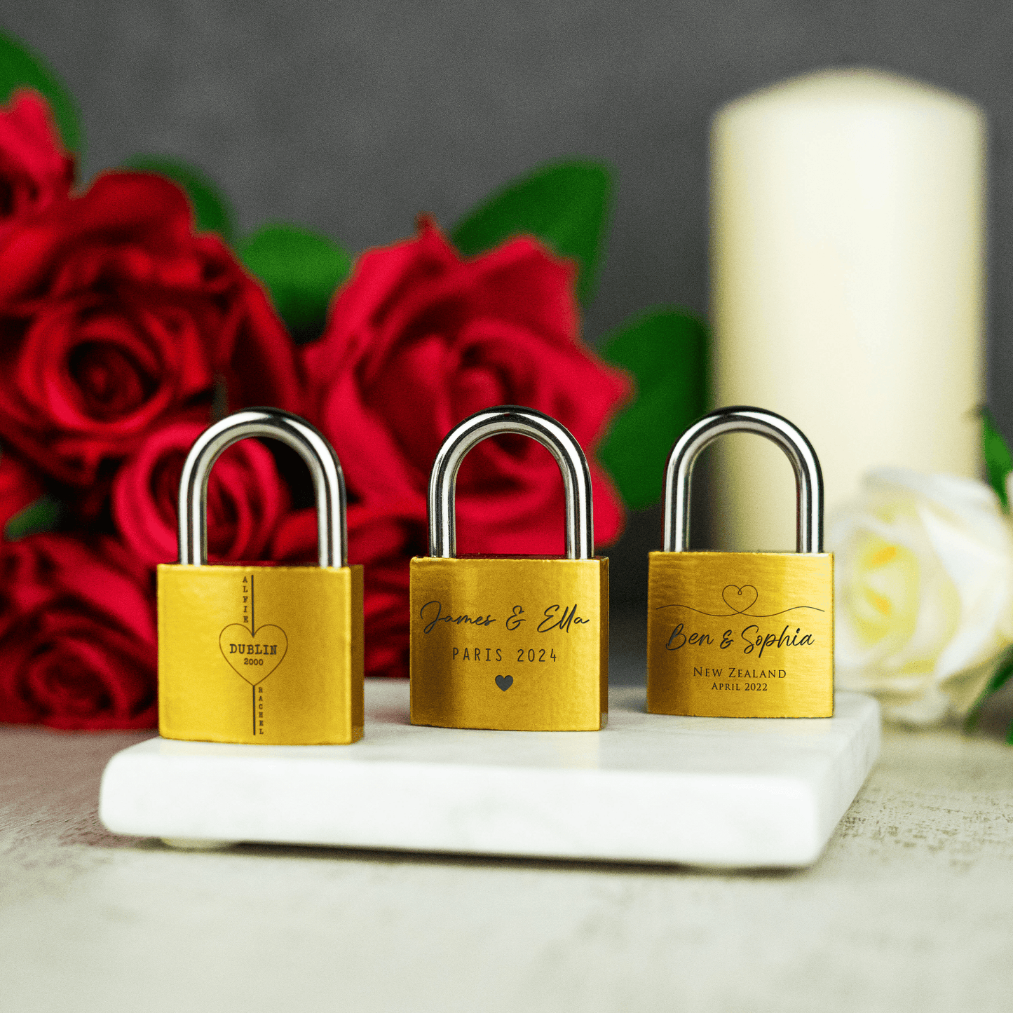 Personalised Engraved Couples Padlock - So Bespoke Gifts