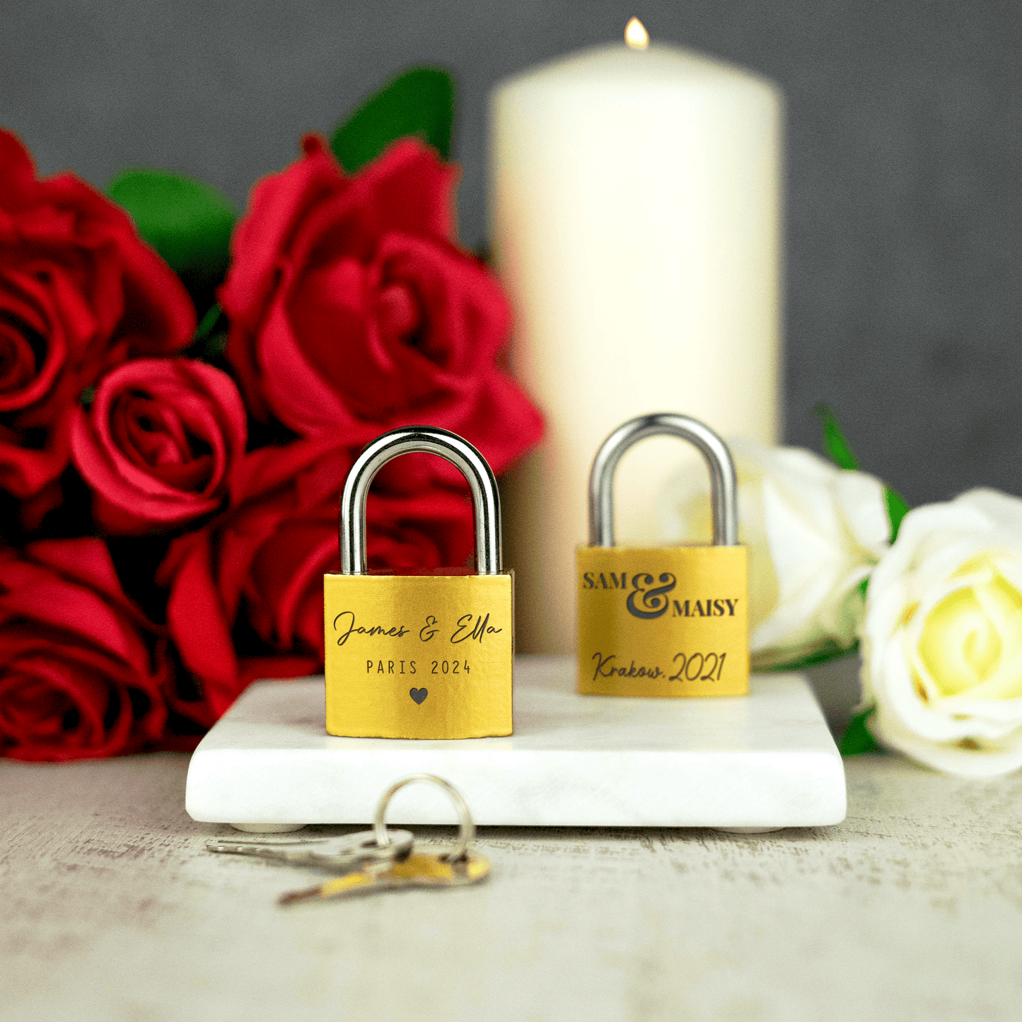 Personalised Engraved Couples Padlock - So Bespoke Gifts