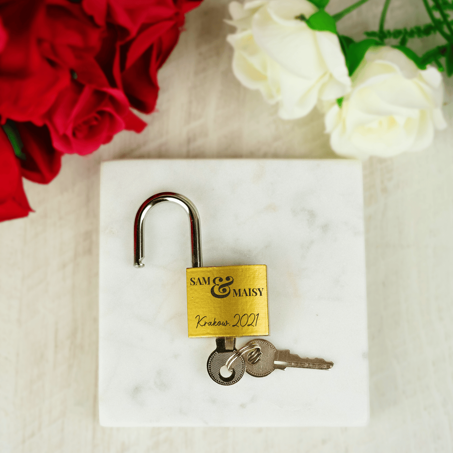 Personalised Engraved Couples Padlock - So Bespoke Gifts