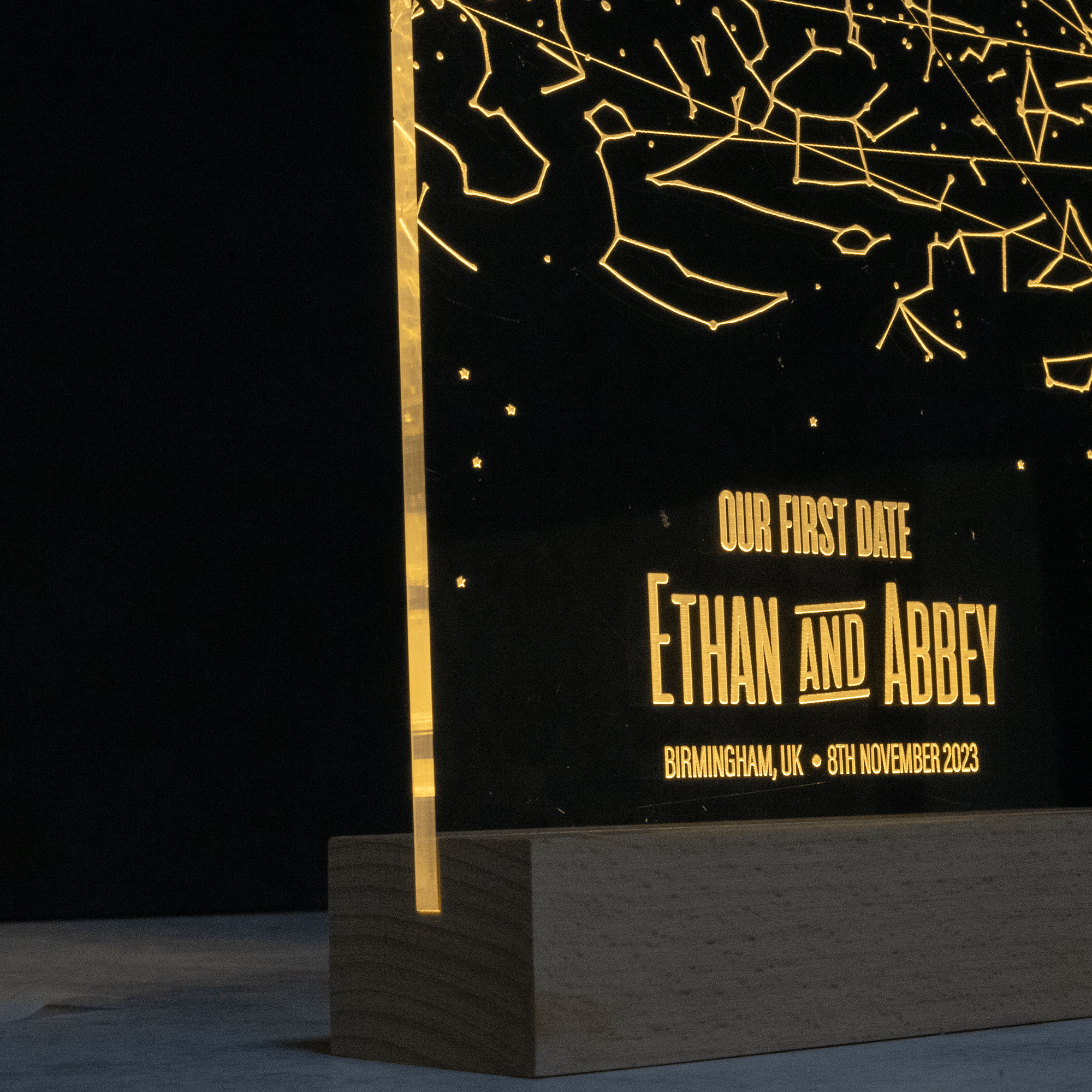 Personalised Engraved LED Star Map - So Bespoke Gifts