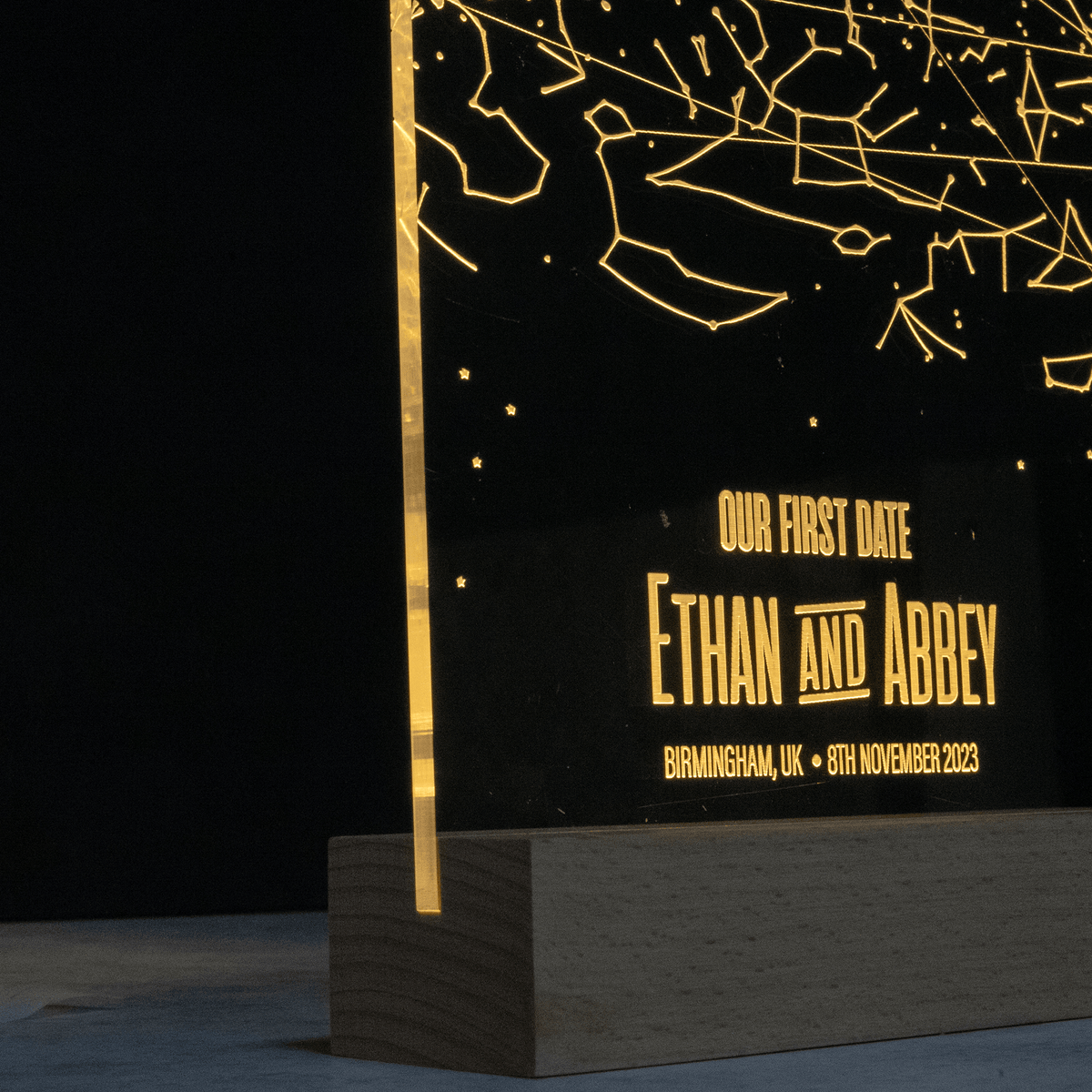 Personalised Engraved LED Star Map - So Bespoke Gifts