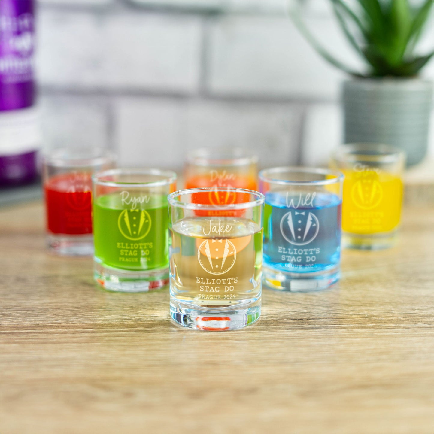 Personalised Engraved Stag Do Shot Glasses - So Bespoke Gifts