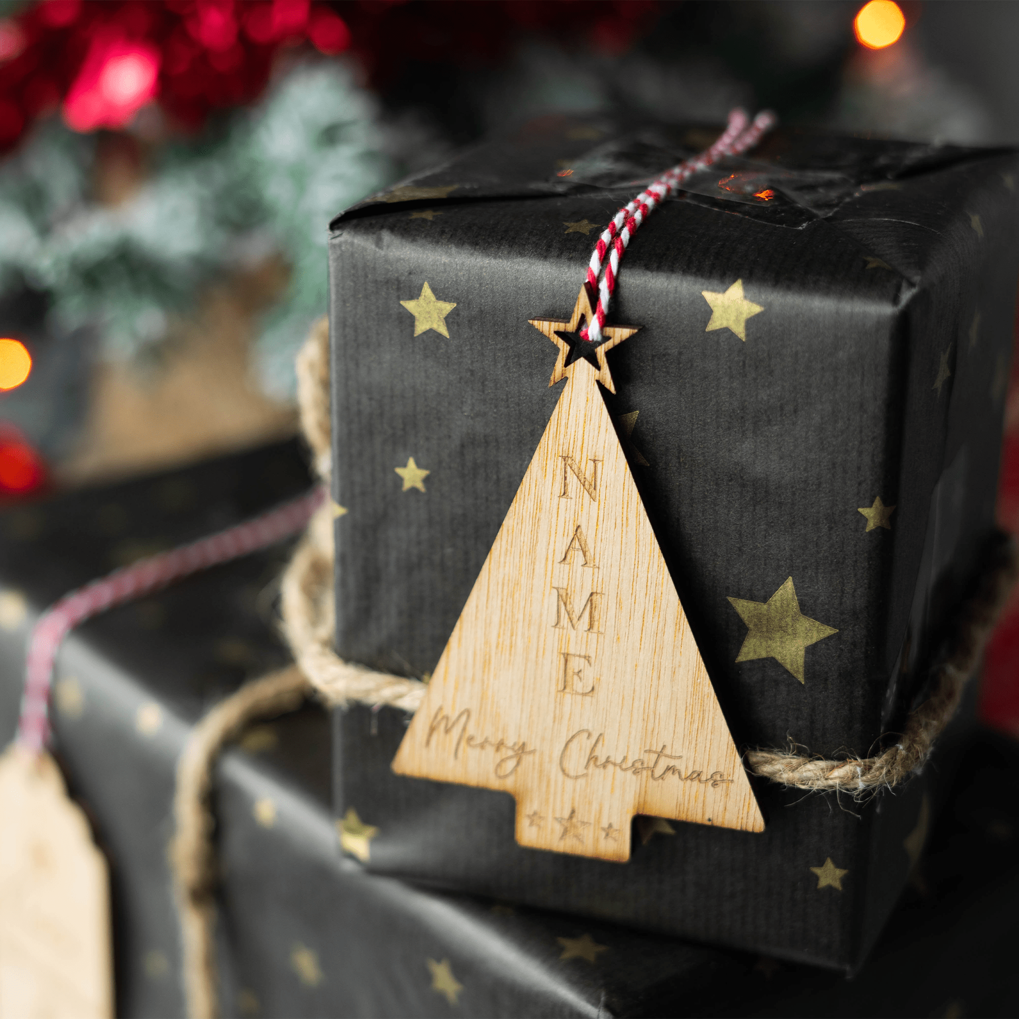 Personalised Engraved Wooden Christmas Gift Tags - So Bespoke Gifts