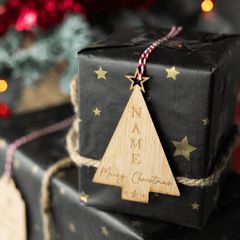 Personalised Engraved Wooden Christmas Gift Tags - So Bespoke Gifts