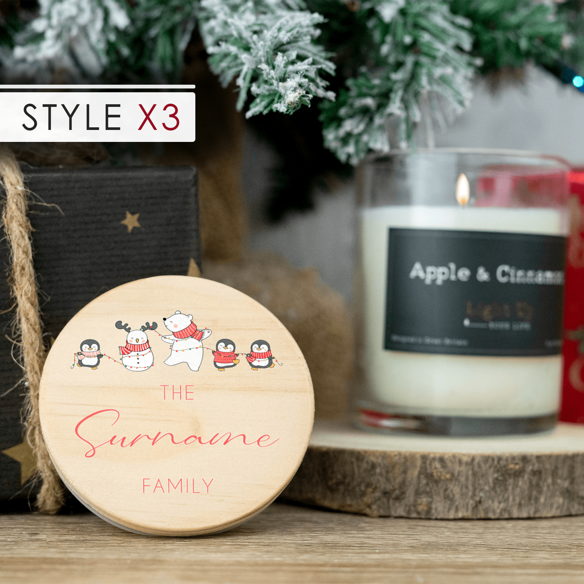 Personalised Printed Christmas Candle - So Bespoke Gifts