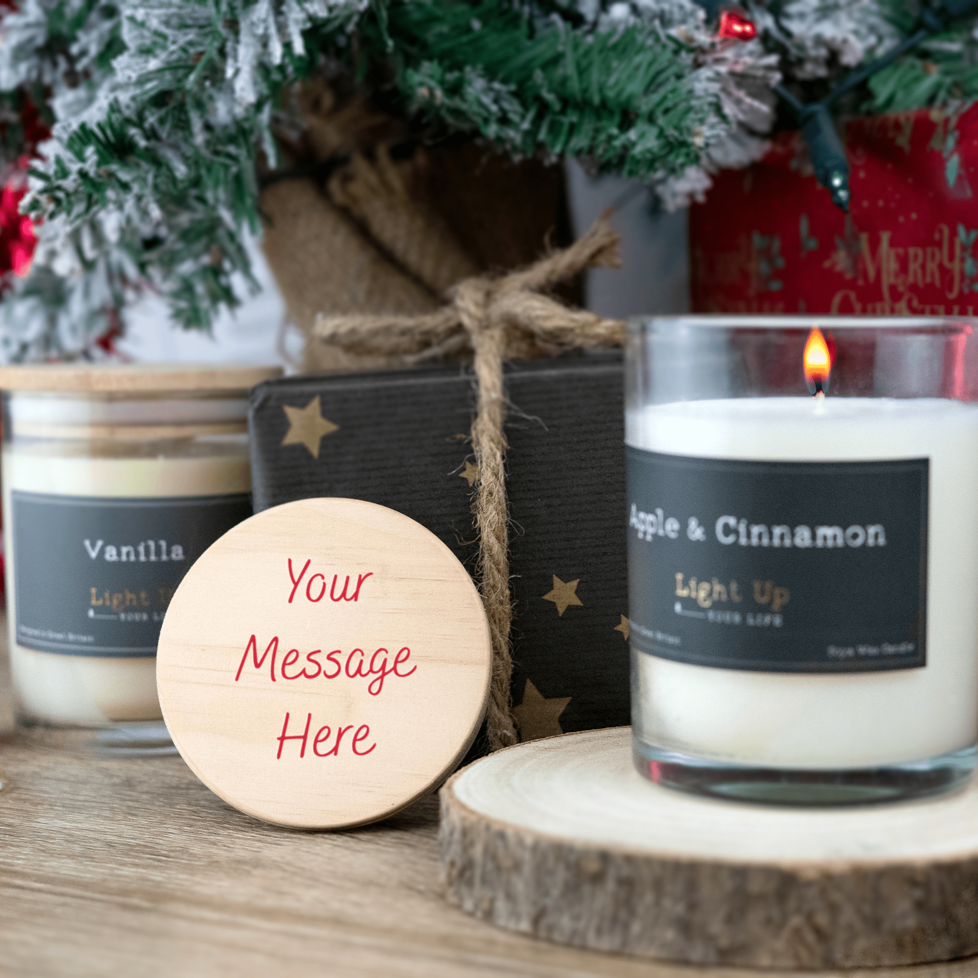 Personalised Printed Christmas Candle - So Bespoke Gifts