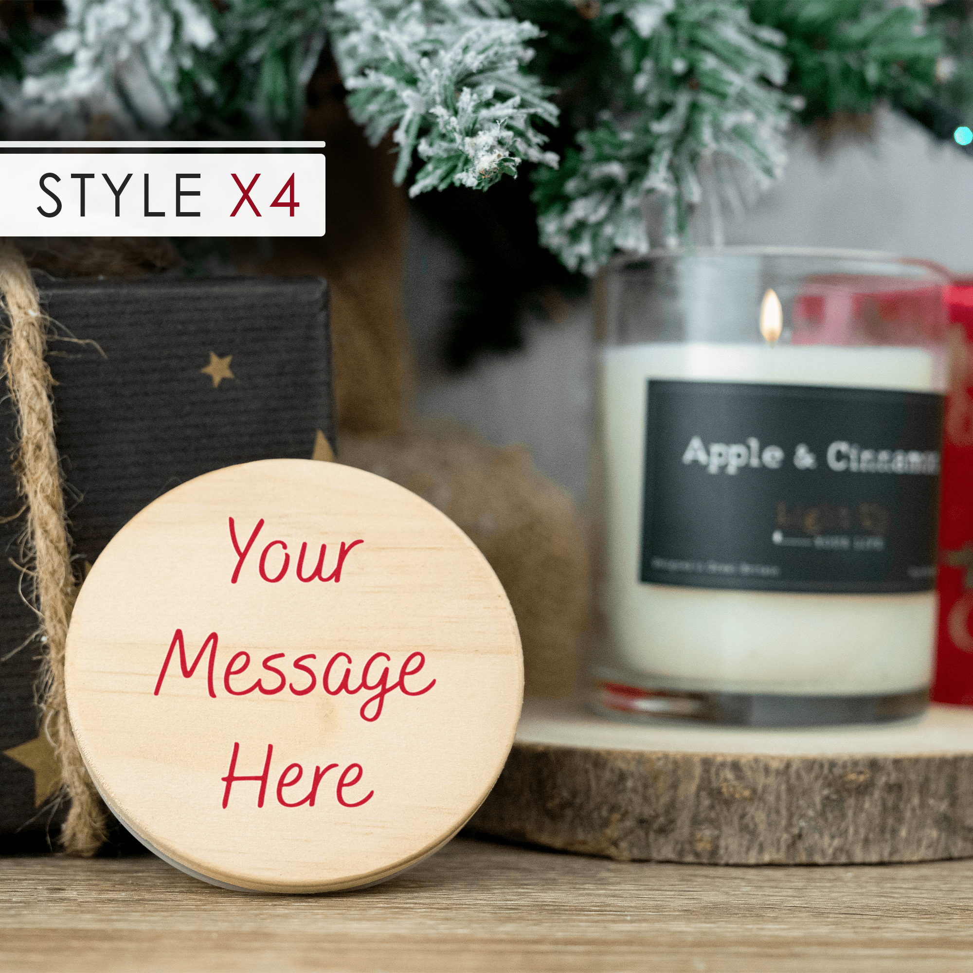 Personalised Printed Christmas Candle - So Bespoke Gifts