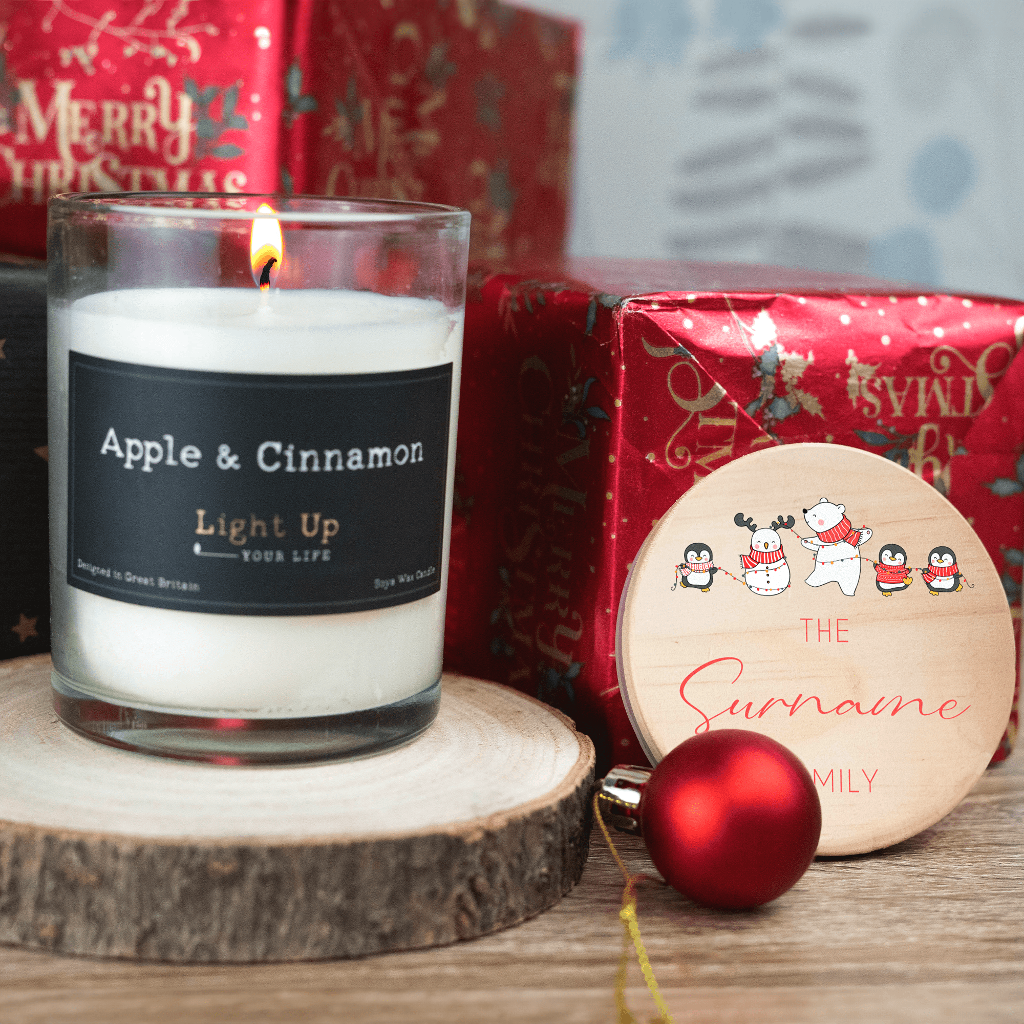Personalised Printed Christmas Candle - So Bespoke Gifts