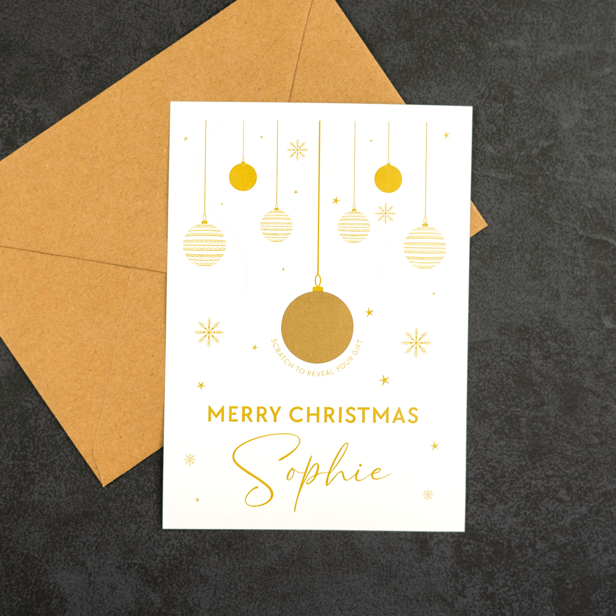 Personalised Printed Christmas Gift Scratch Card - So Bespoke Gifts