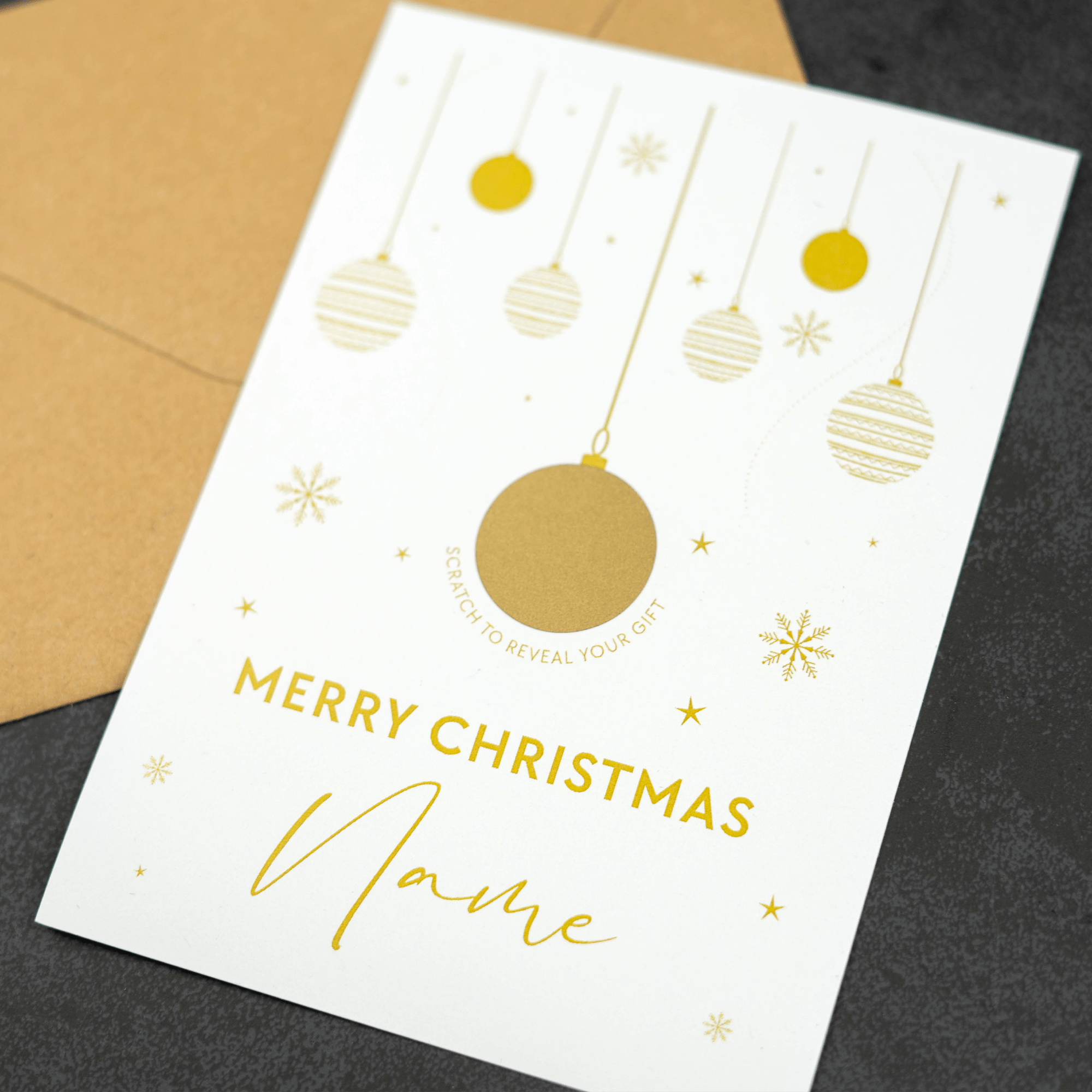Personalised Printed Christmas Gift Scratch Card - So Bespoke Gifts