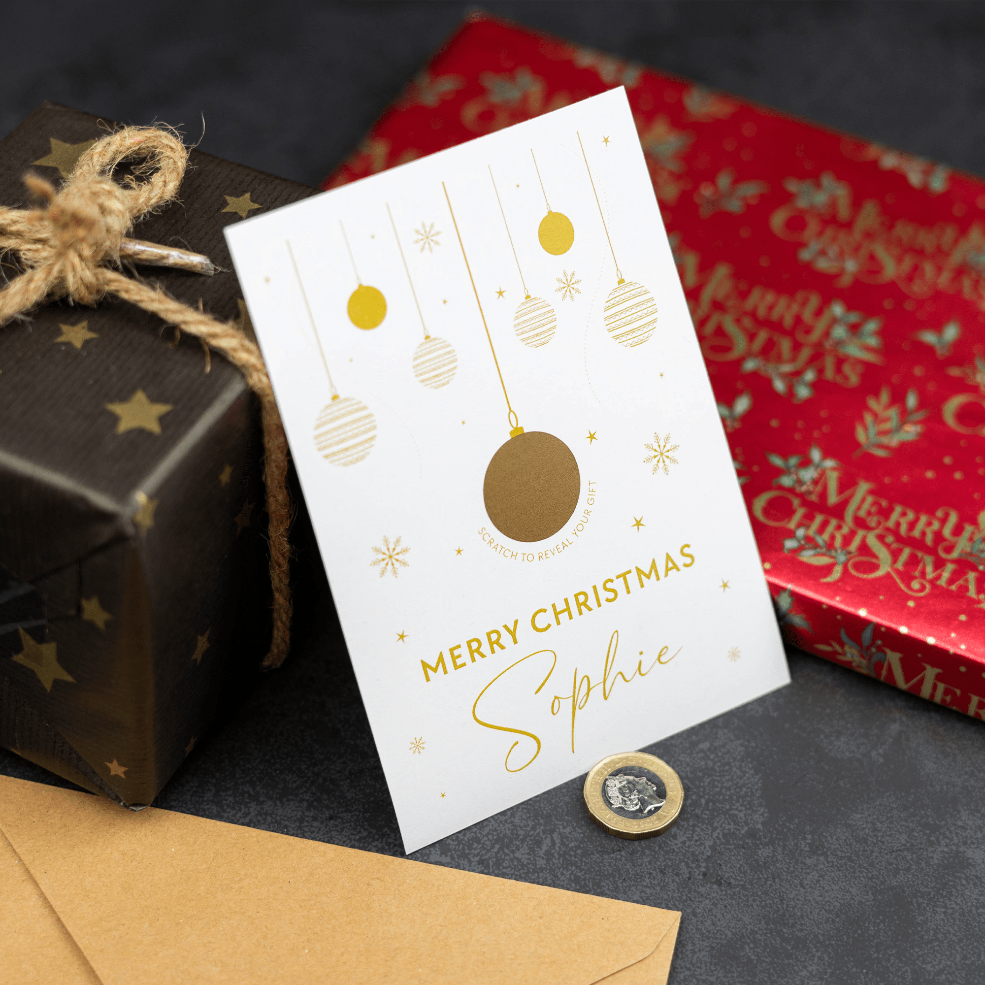 Personalised Printed Christmas Gift Scratch Card - So Bespoke Gifts