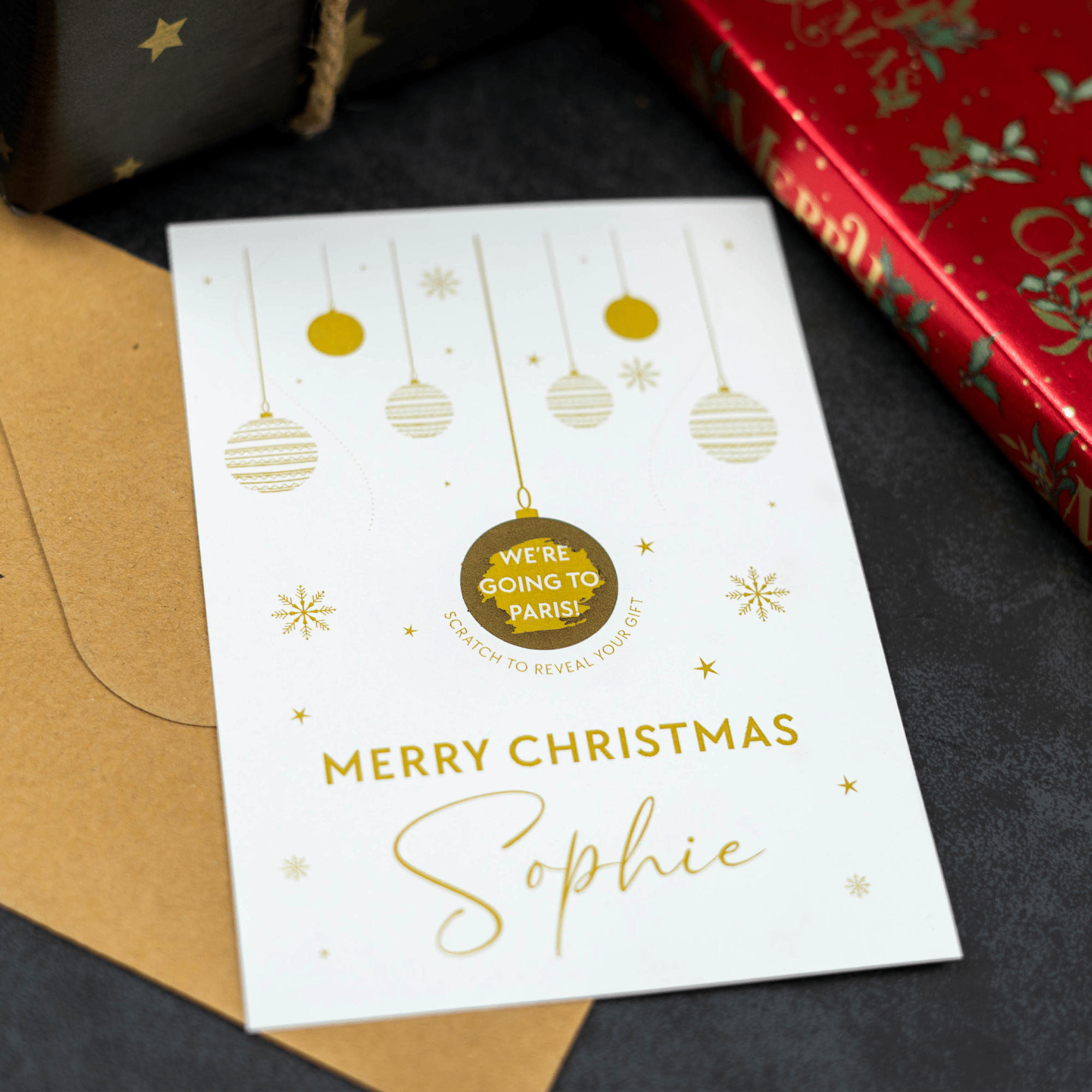 Personalised Printed Christmas Gift Scratch Card - So Bespoke Gifts