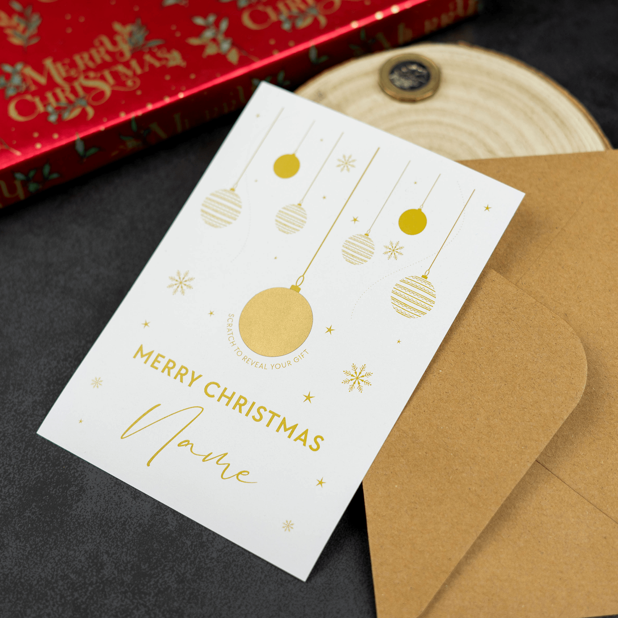 Personalised Printed Christmas Gift Scratch Card - So Bespoke Gifts
