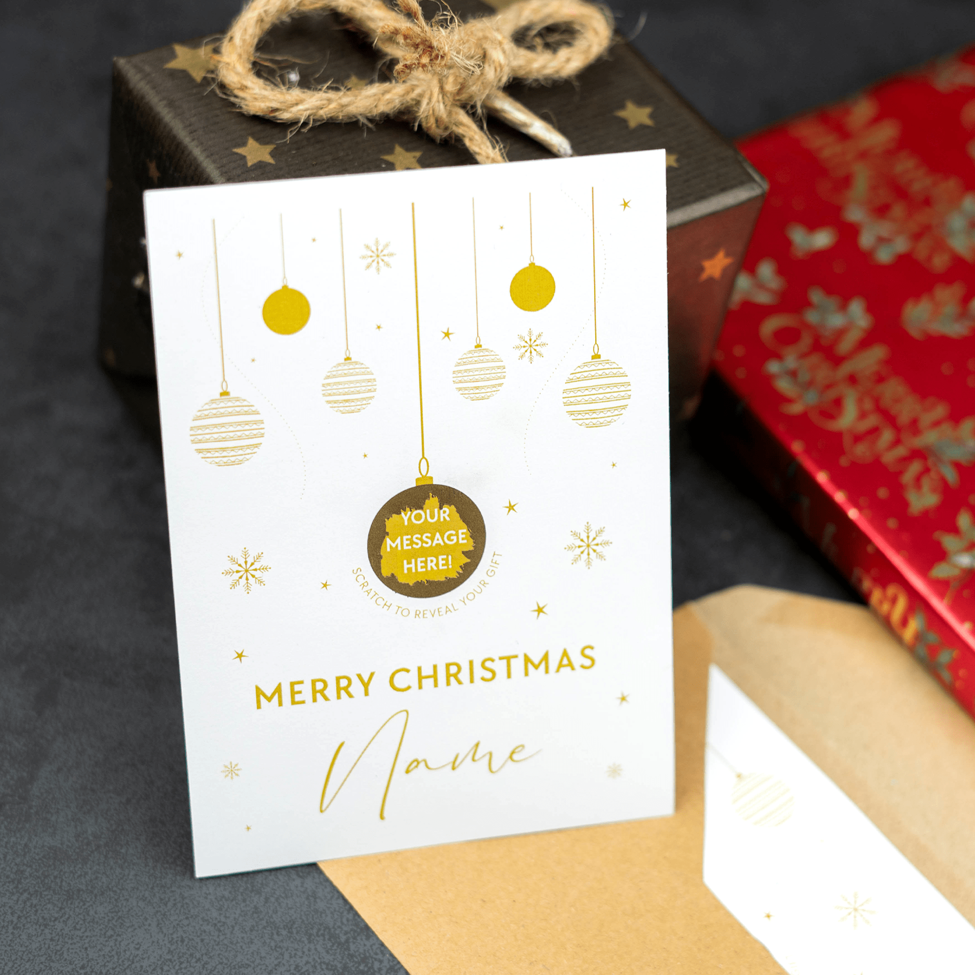 Personalised Printed Christmas Gift Scratch Card - So Bespoke Gifts