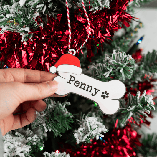 Personalised Printed Dog Bone Bauble - So Bespoke Gifts