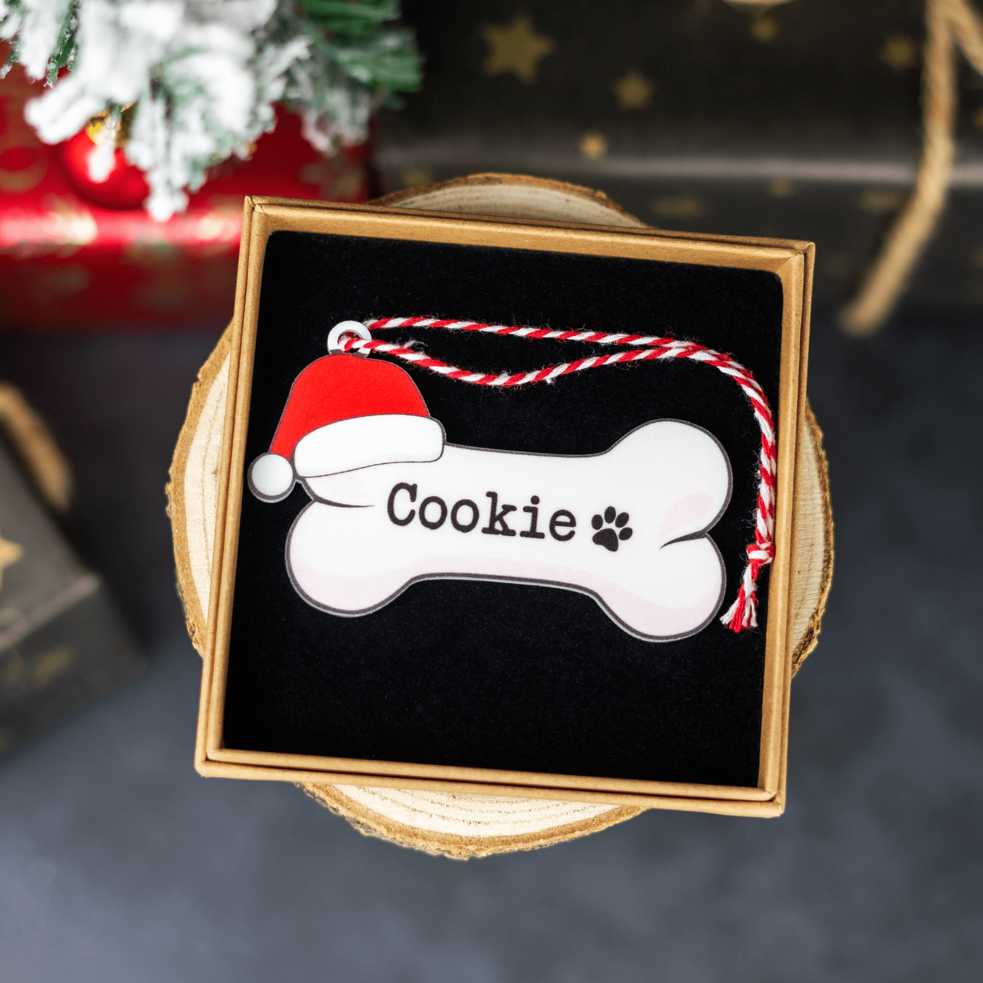 Personalised Printed Dog Bone Bauble - So Bespoke Gifts