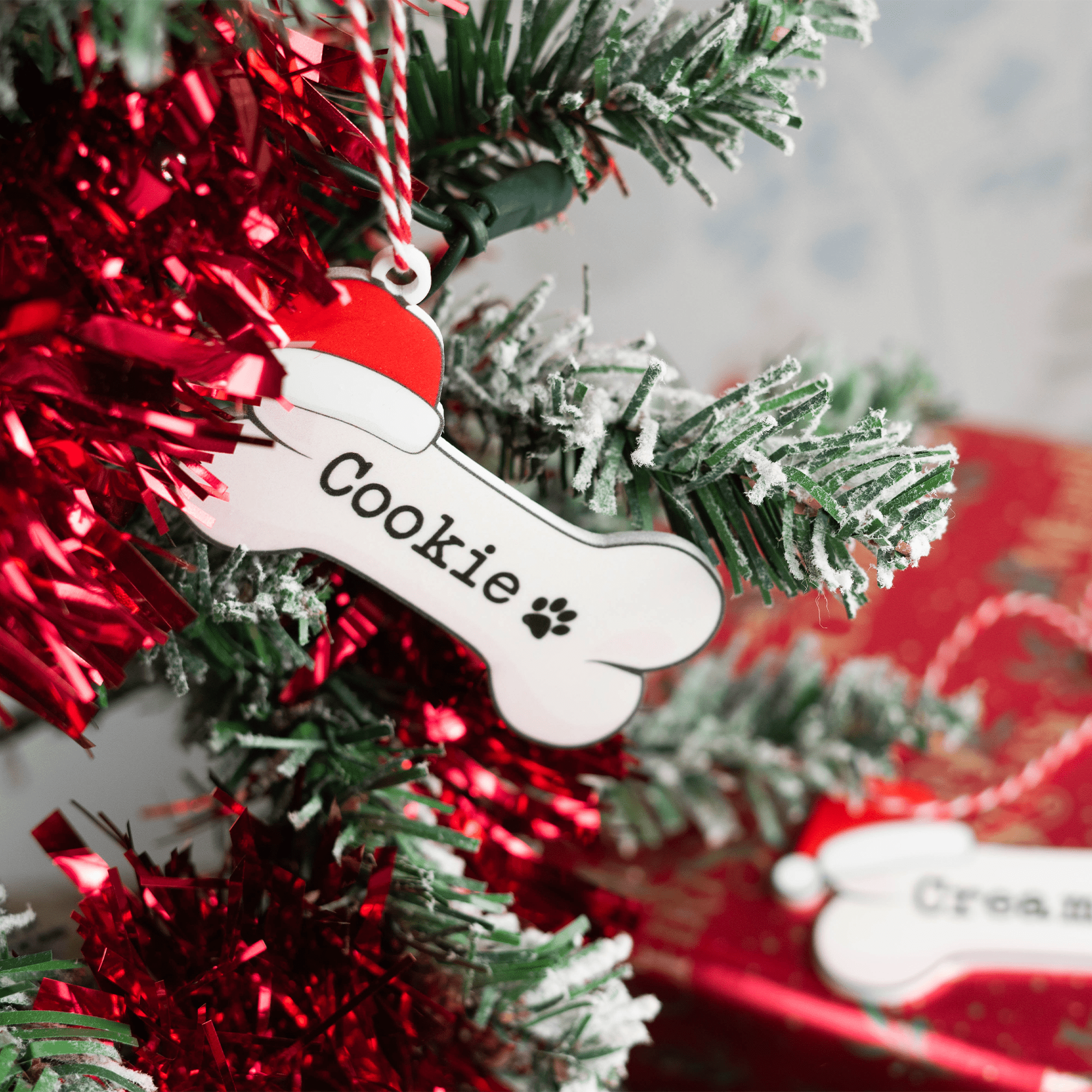 Personalised Printed Dog Bone Bauble - So Bespoke Gifts