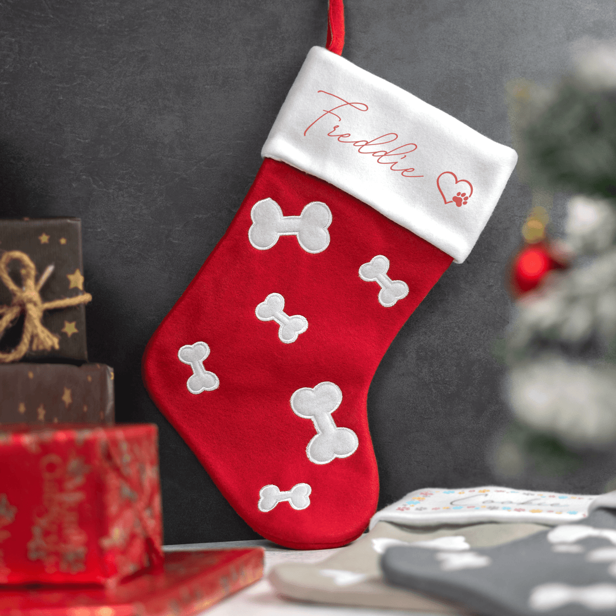Personalised Printed Dog Stocking - So Bespoke Gifts