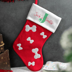 Personalised Printed Dog Stocking - So Bespoke Gifts