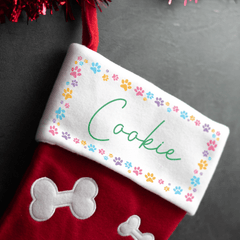 Personalised Printed Dog Stocking - So Bespoke Gifts