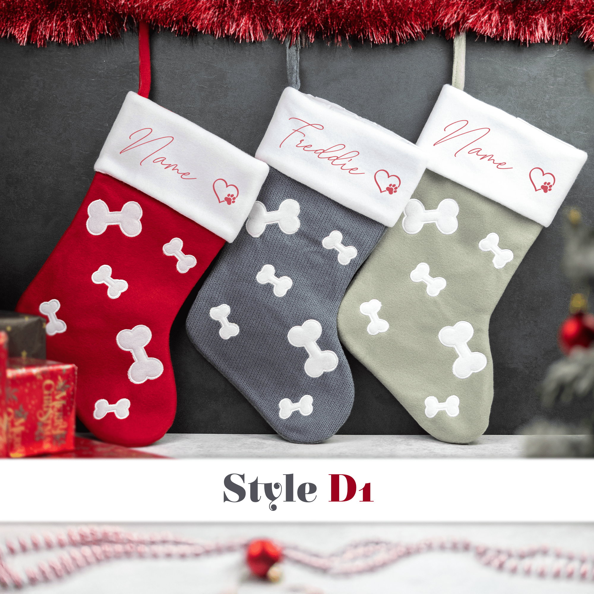 Personalised Printed Dog Stocking - So Bespoke Gifts