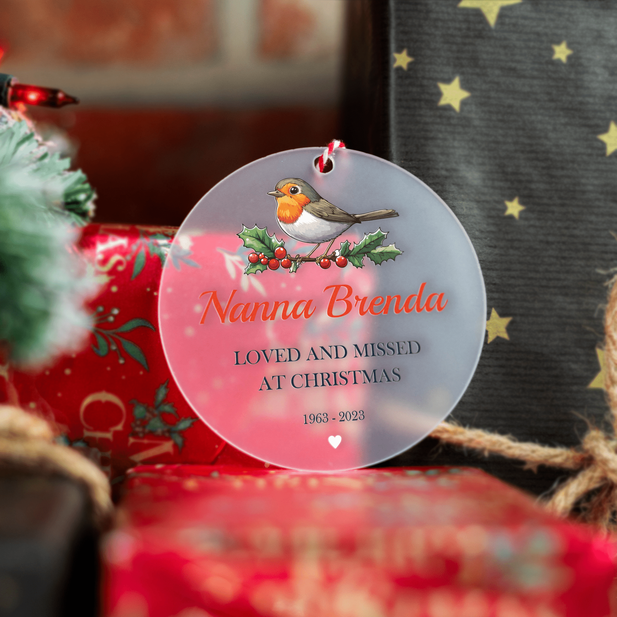 Personalised Printed Frosted Baubles - So Bespoke Gifts