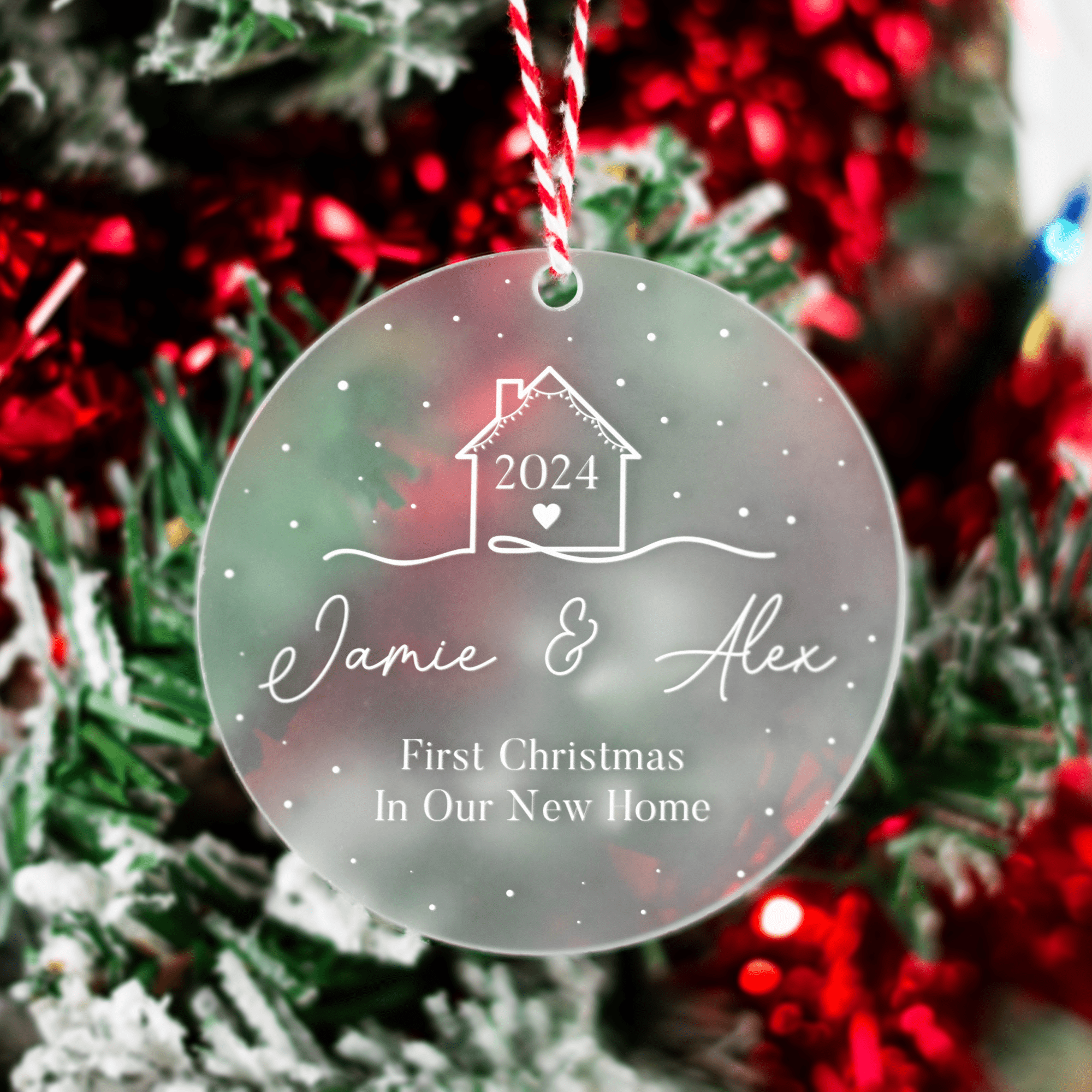 Personalised Printed Frosted Baubles - So Bespoke Gifts