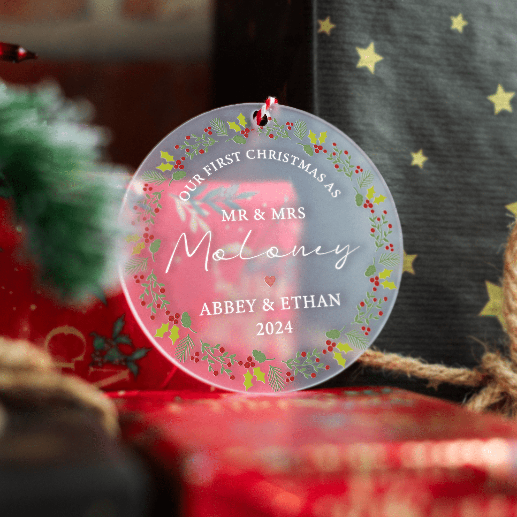 Personalised Printed Frosted Baubles - So Bespoke Gifts