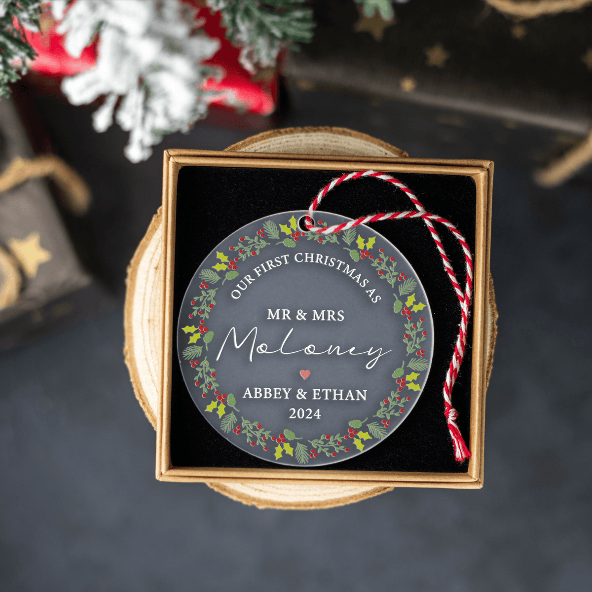 Personalised Printed Frosted Baubles - So Bespoke Gifts
