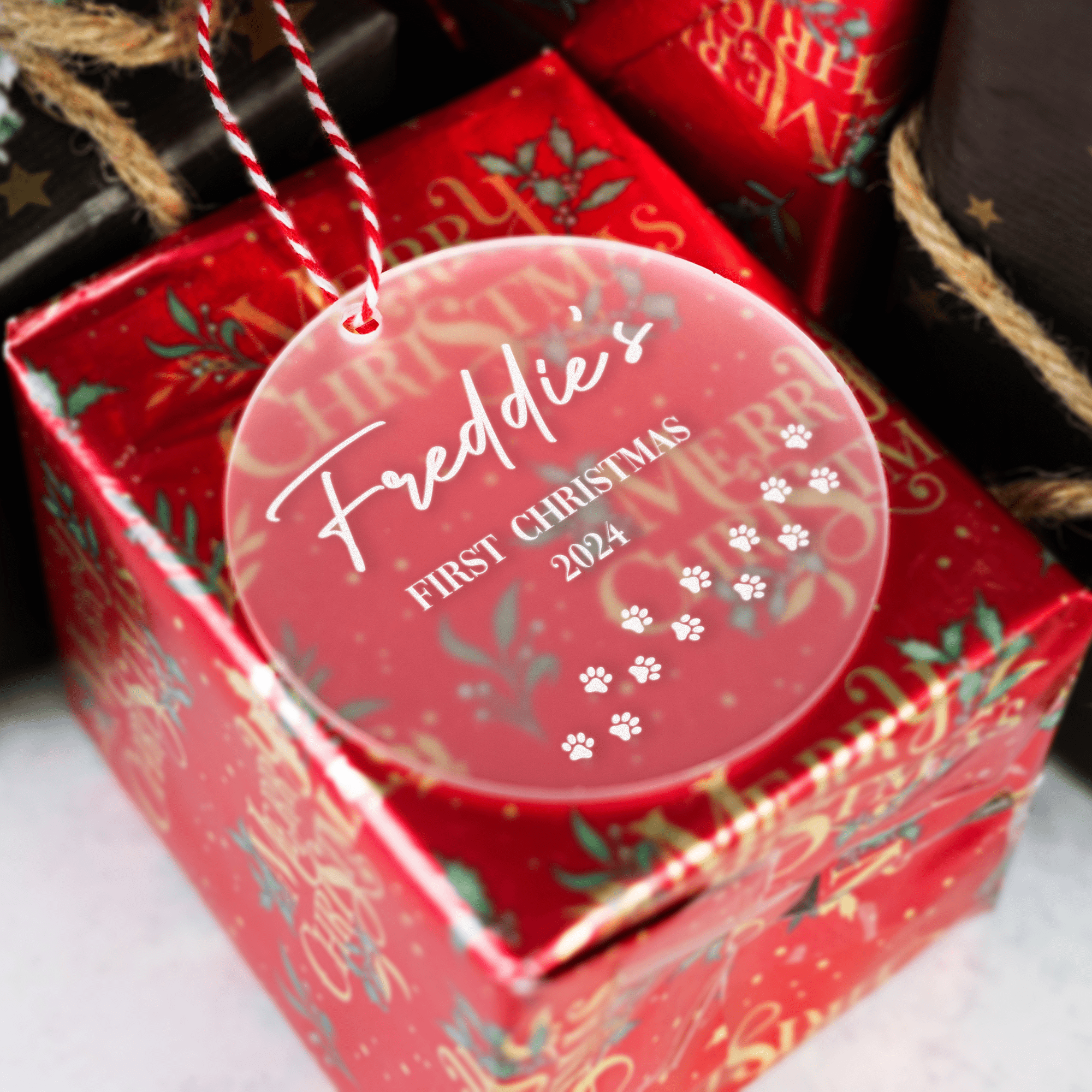 Personalised Printed Frosted Baubles - So Bespoke Gifts