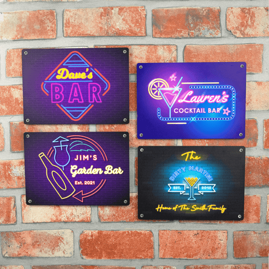 Personalised Printed Neon Bar Signs - So Bespoke Gifts