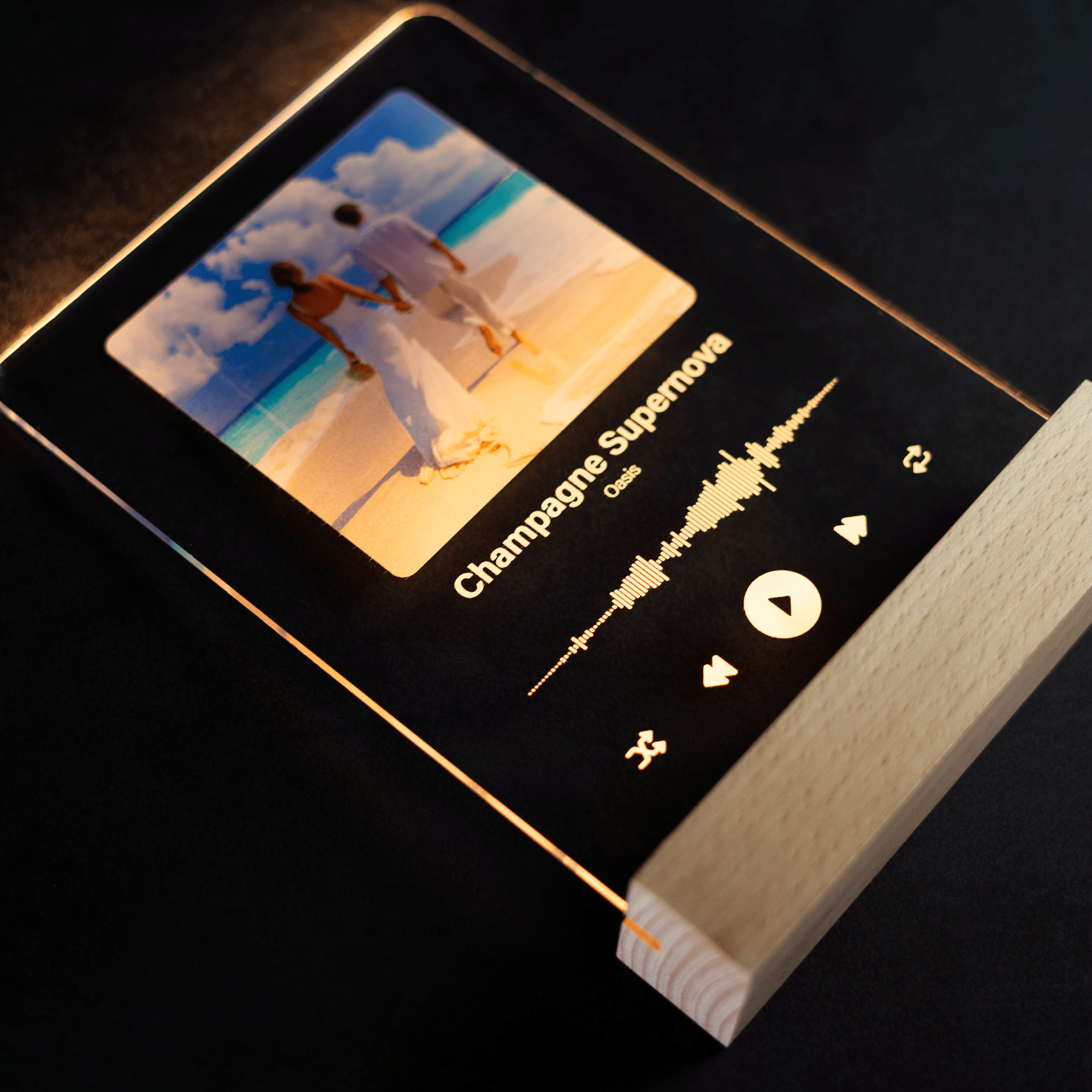 Personalised Printed Photo Music Block Light - So Bespoke Gifts