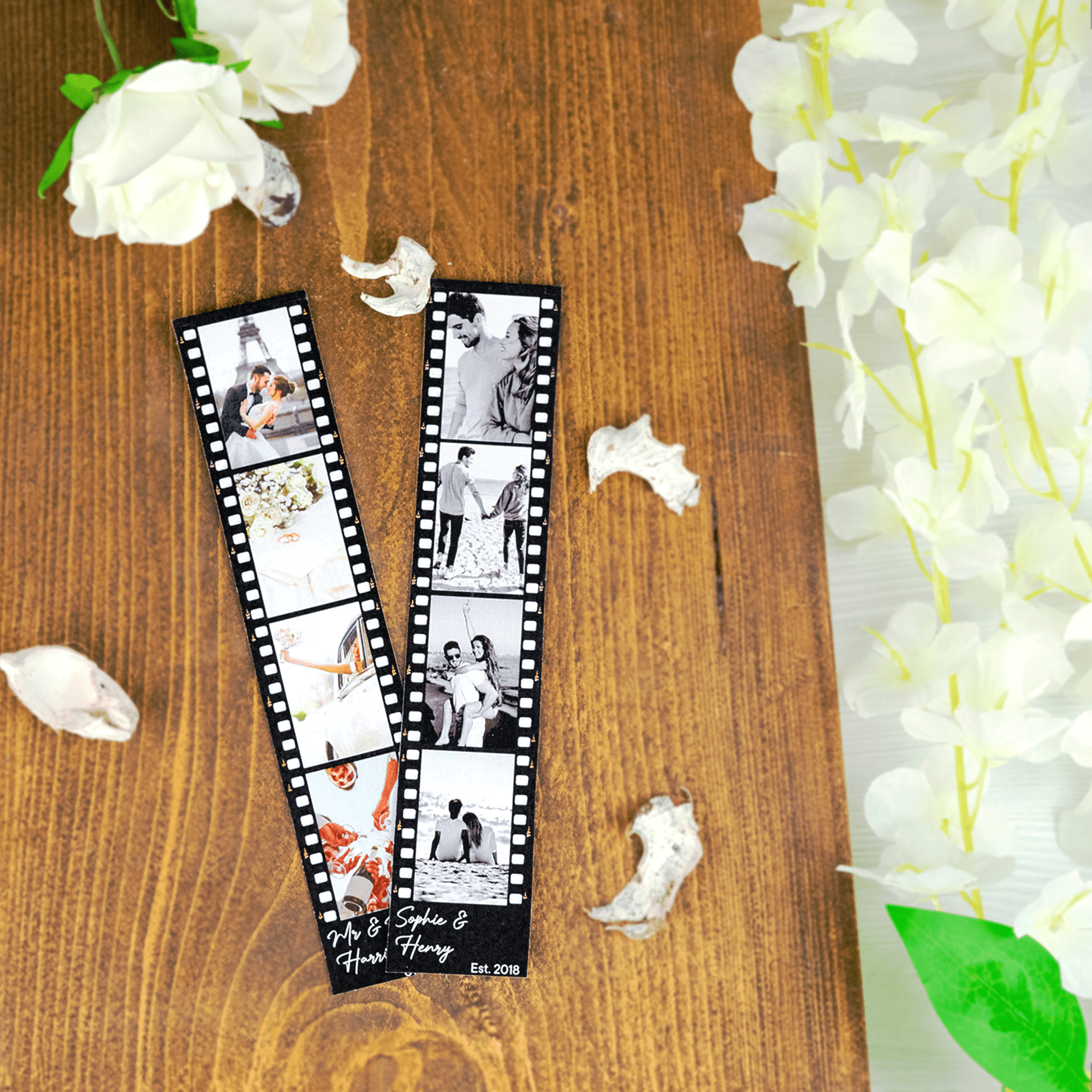 Personalised Printed Photo Wedding Invitation Bookmark - So Bespoke Gifts