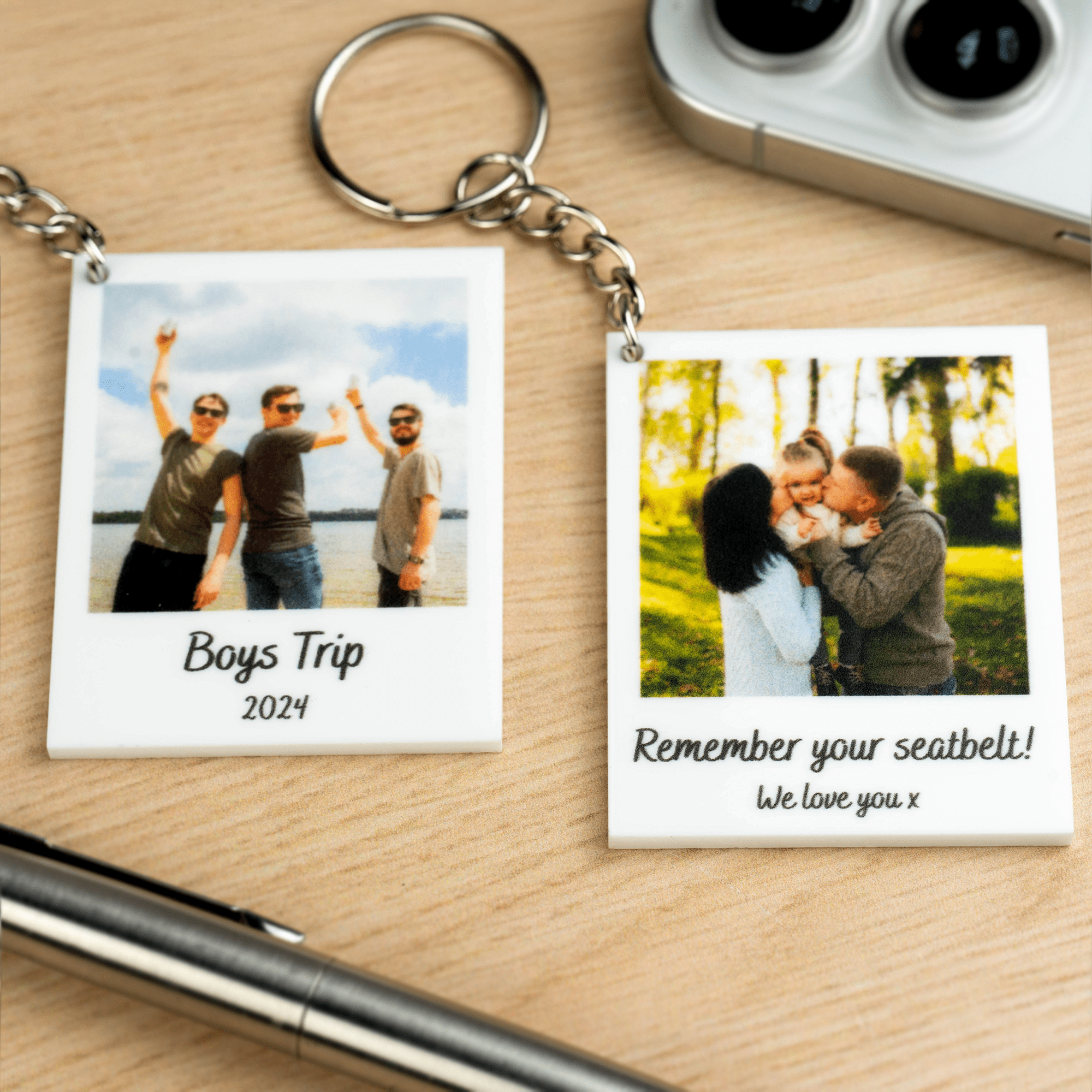 Personalised Printed Polaroid Keyring - So Bespoke