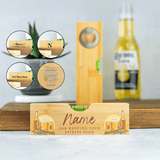 Personalised Spirit Level Bottle Opener - So Bespoke Gifts