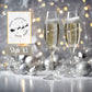 Personalised Engraved Christmas Champagne Flute