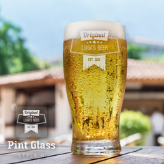 Personalised Engraved Premium Pint Glass