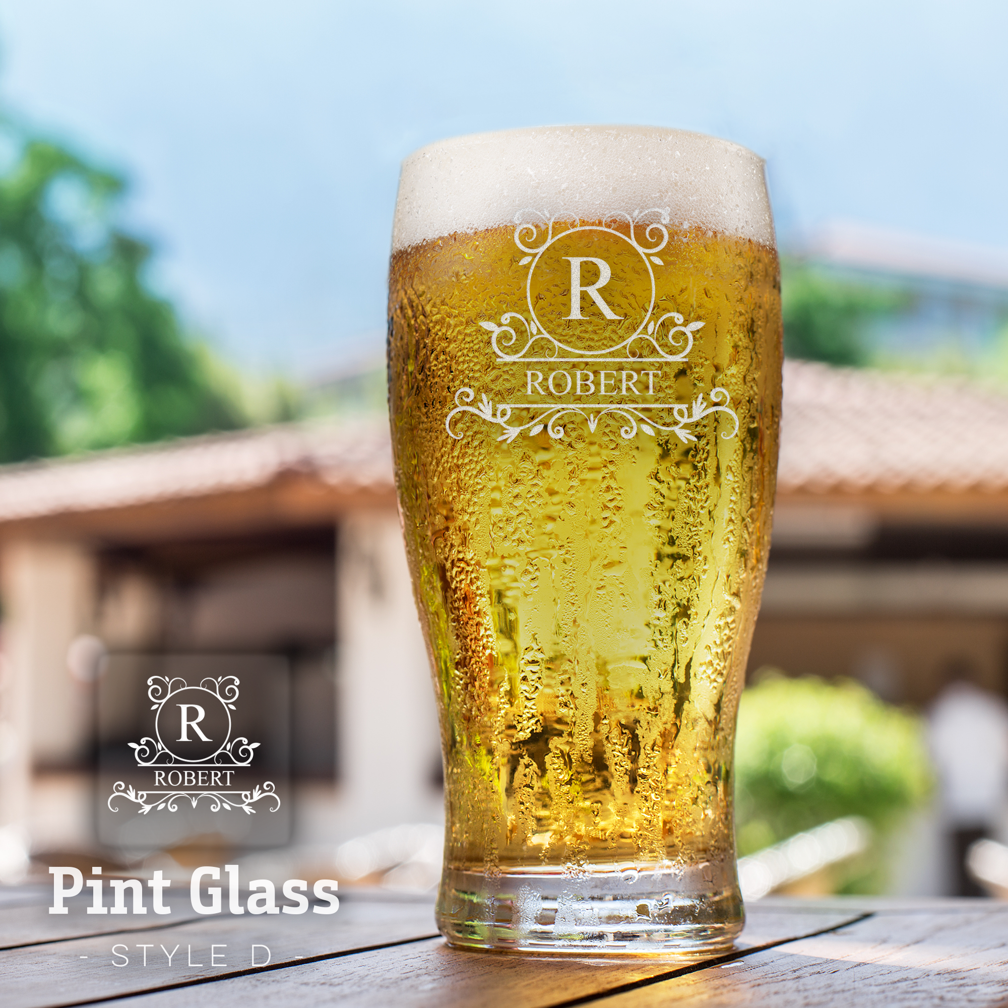Personalised Engraved Premium Pint Glass