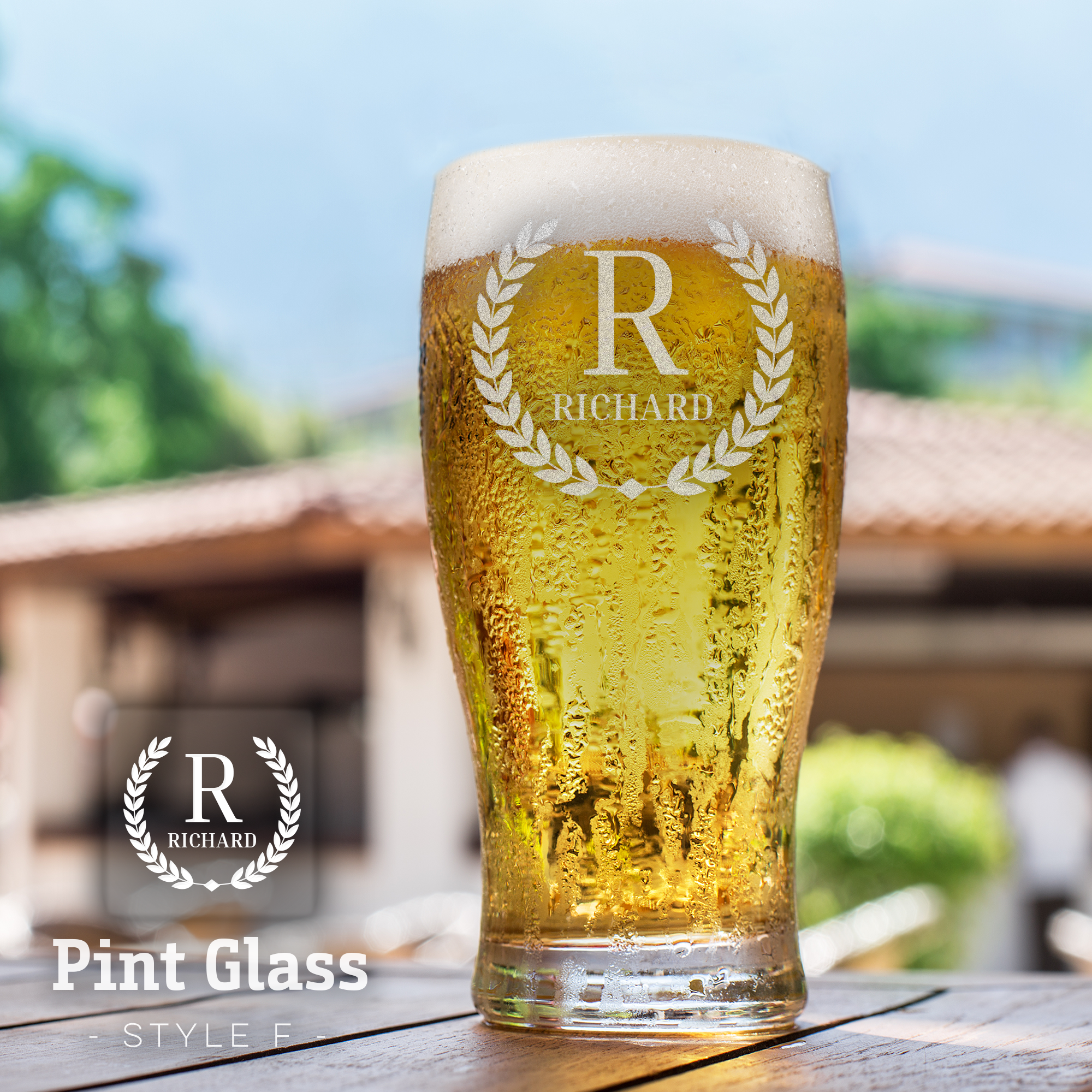 Personalised Engraved Premium Pint Glass