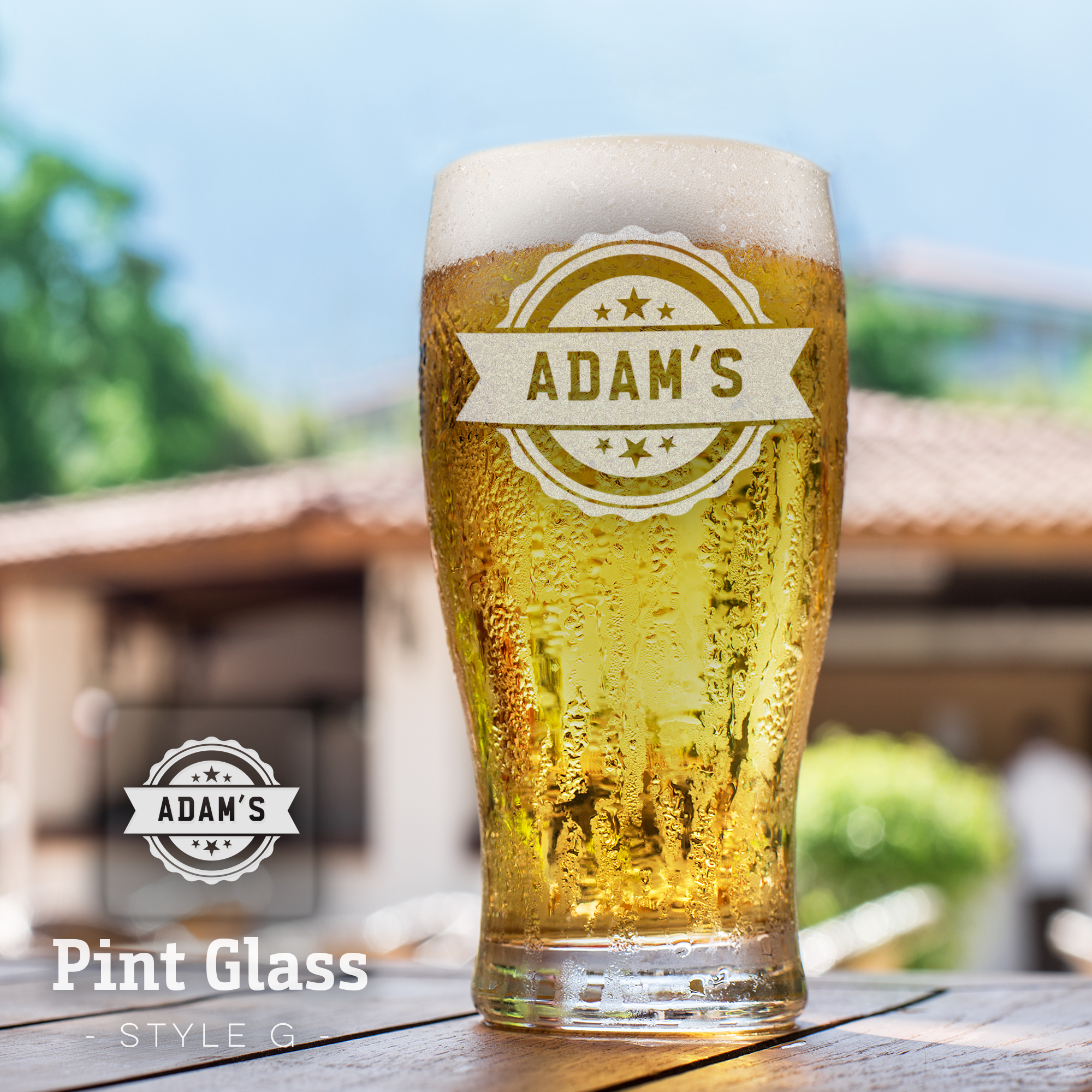 Personalised Engraved Premium Pint Glass