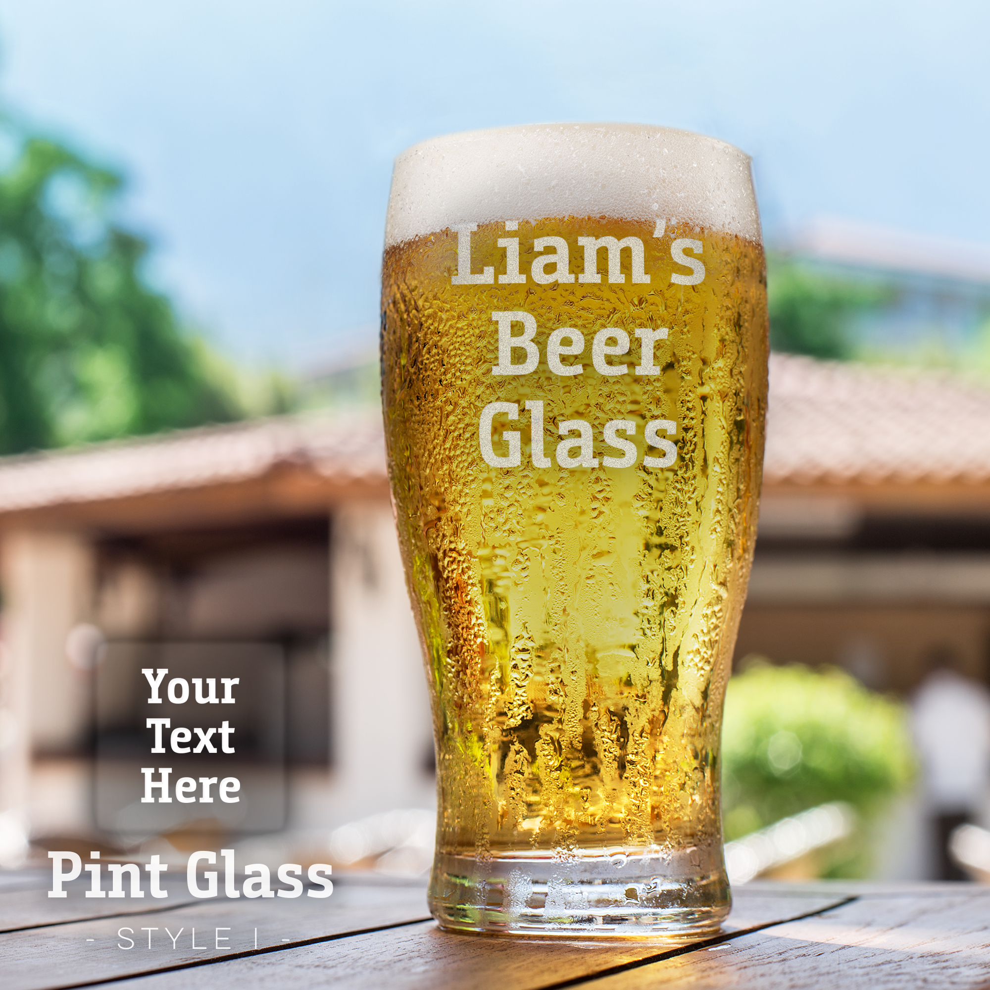 Personalised Engraved Premium Pint Glass