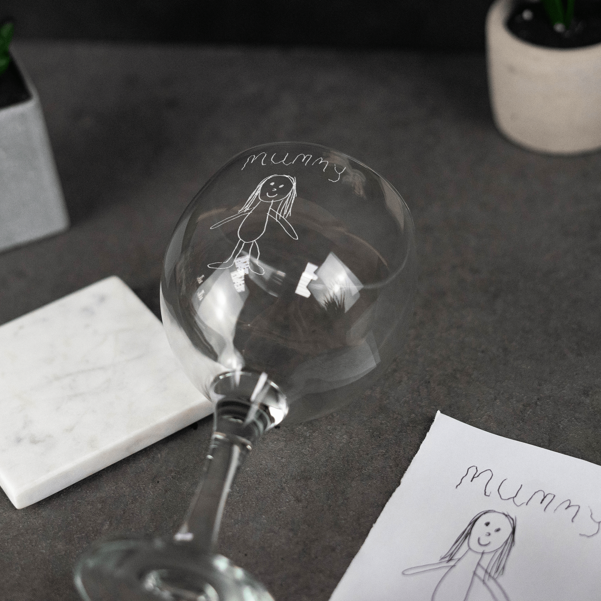 Engraved Custom Handwriting Gin Glass - So Bespoke Gifts