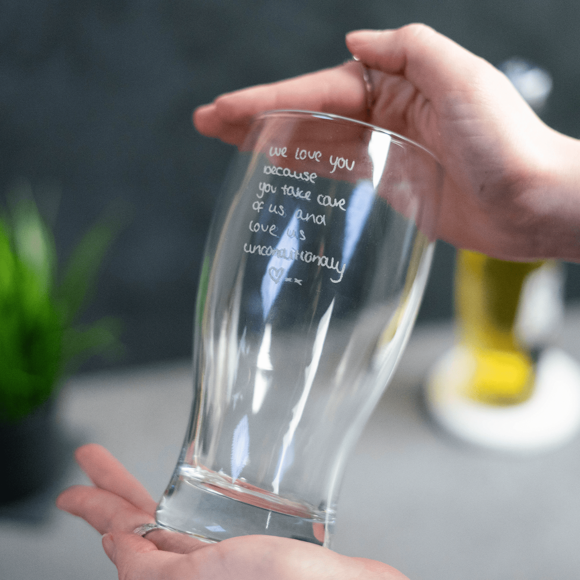 Engraved Custom Handwriting Pint Glass - So Bespoke Gifts