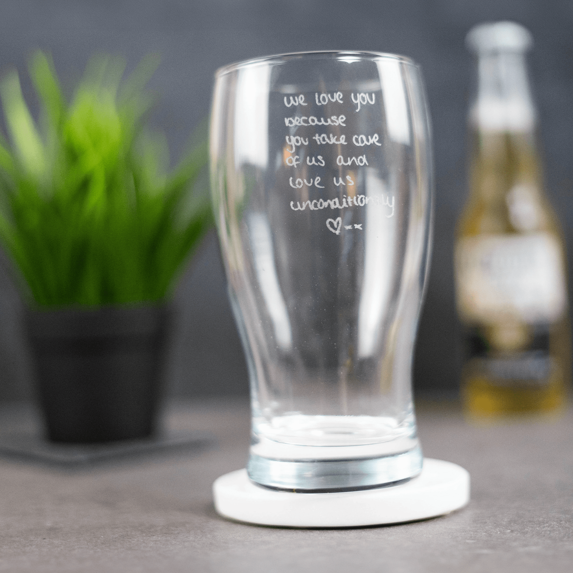 Engraved Custom Handwriting Pint Glass - So Bespoke Gifts