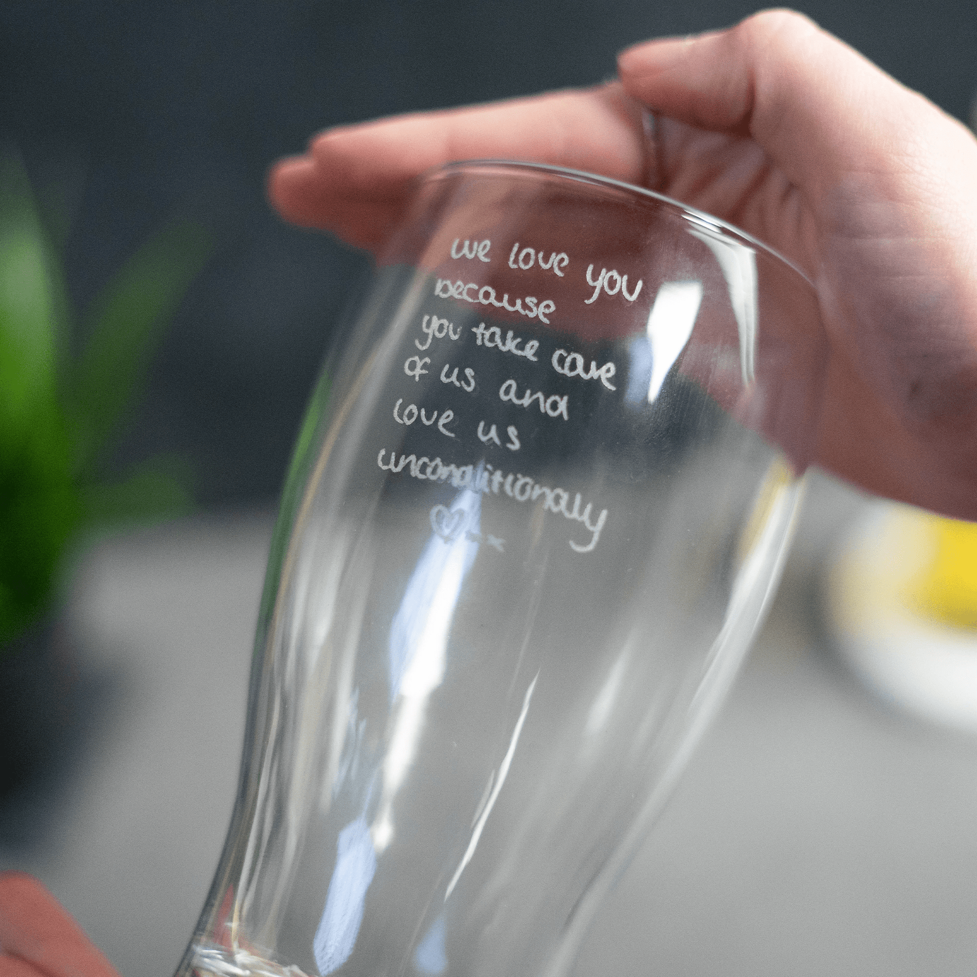 Engraved Custom Handwriting Pint Glass - So Bespoke Gifts